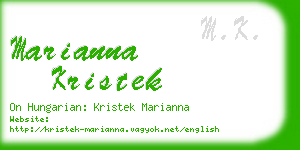 marianna kristek business card